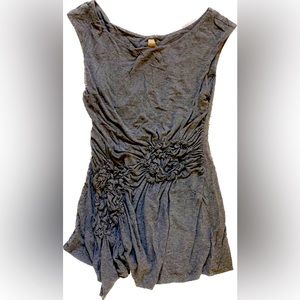 Gray jersey Bailey 44 fitted ruched top